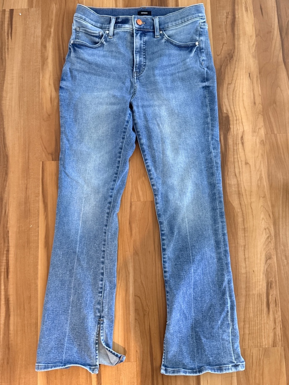 Express Light Blue Flared Jeans